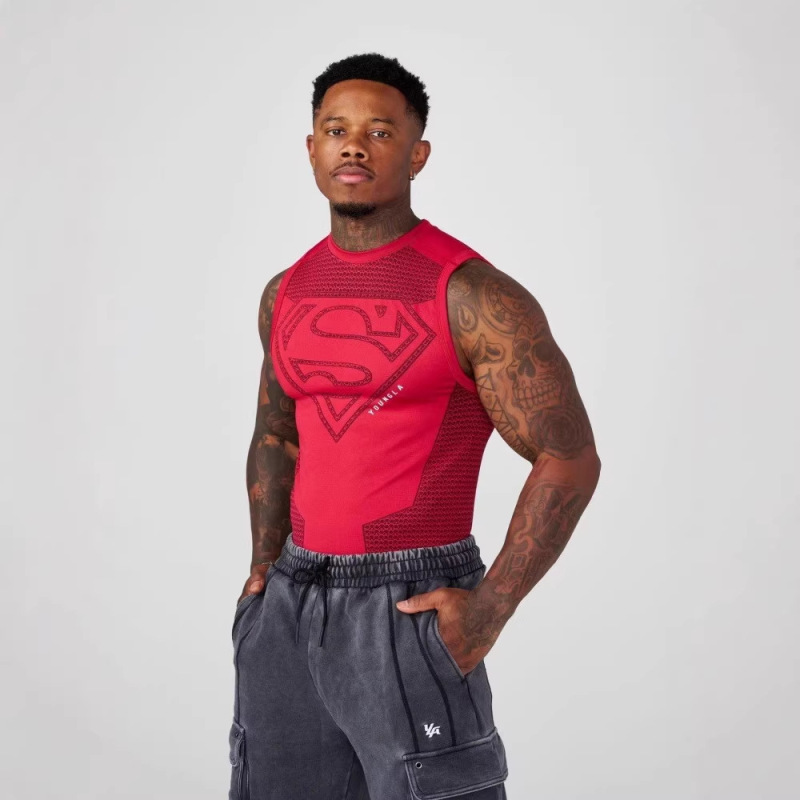 Youngla New Fitness Clothing Coach Sports T-Shirt Tights Men's High-Elastic Training Clothing Fitness Vest Men