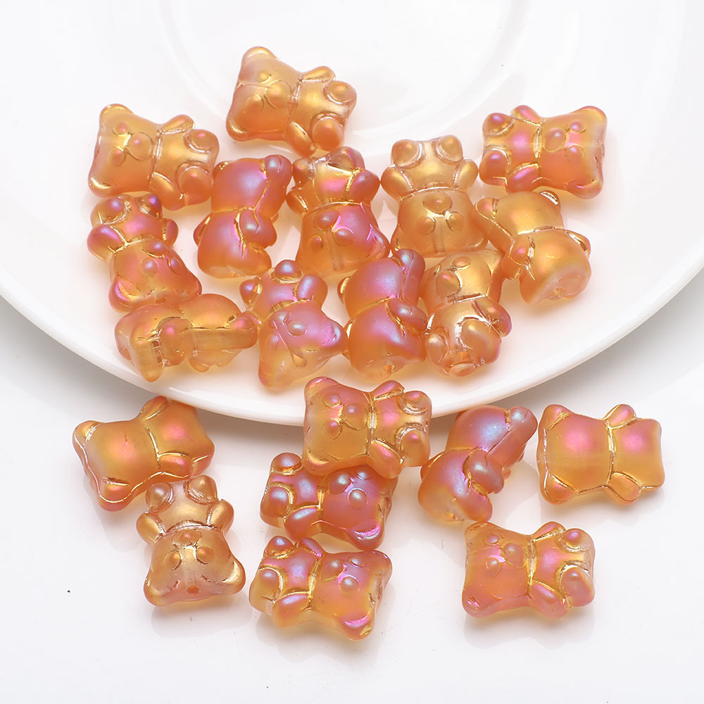 20 PCS/Package 12 * 14mm Hole 1~1.9mm Glass Bear Beads display picture 7
