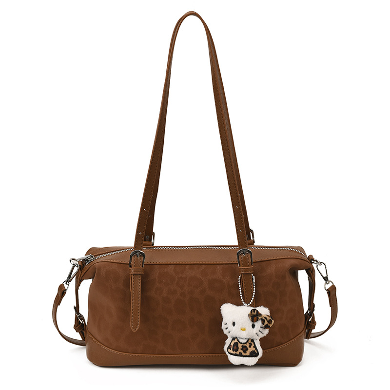 Bolsa de almohada retrógrada de leopardo bolso de mano de viaje para mujeres otoño y invierno 2025 nueva moda simple bolso de hombro axilar