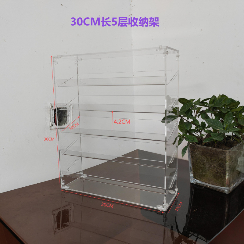 亚克力化妆品眼影粉饼口红唇釉香水气垫指甲油大容量展示收纳盒架|undefined