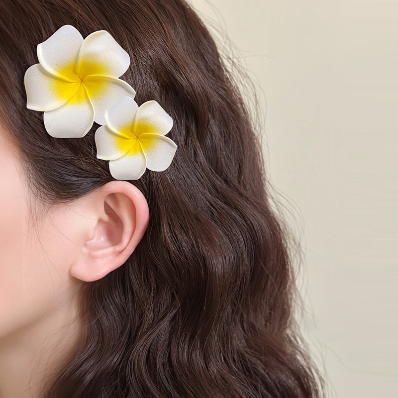 Clip de pelo de huevo de alta calidad para mujeres verano acantilador de disparo de flores de boca de pato clip lateral frisa clip de pelo toque