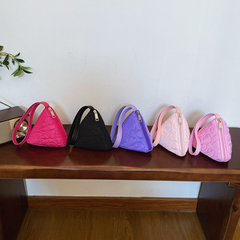 Bonito bolso infantil con forma de zongzi simple color sólido mini bebé mochila portátil auriculares bolso de cambio