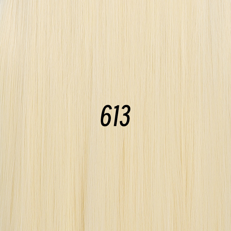 Universal hand hook long straight bangs style white gold