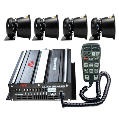 Car horn/tweeter and loudspeaker, 12V alarm - a8r9-2-english-host-round-speaker-set-12v