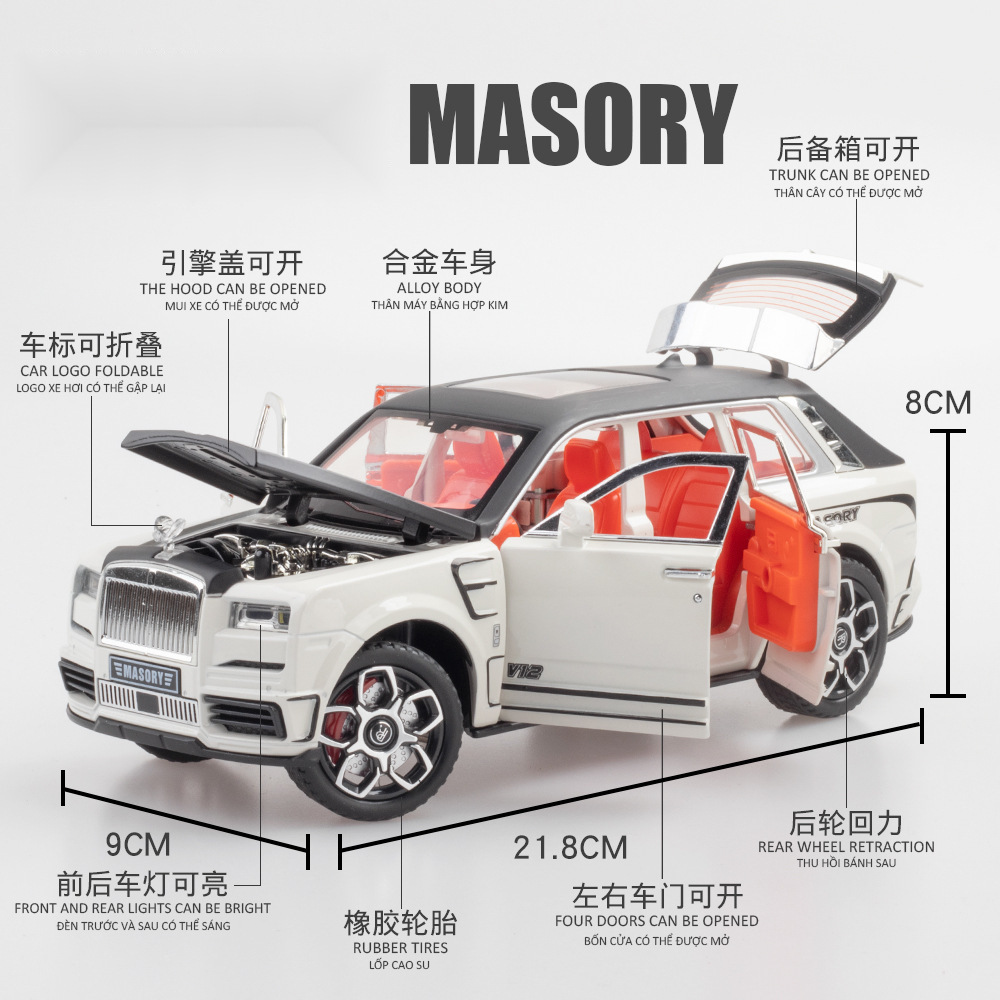 (窓の開けた箱) シミュレーション1:24ラウス庫里南マイサリ合金の自動車模型は生放送で商品を持っています。