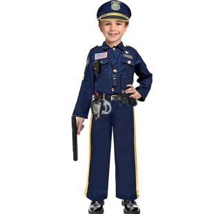 Cross Border Kids Police Clothes Professional Dress Up cosplay Halloween Party Show Game Show suit