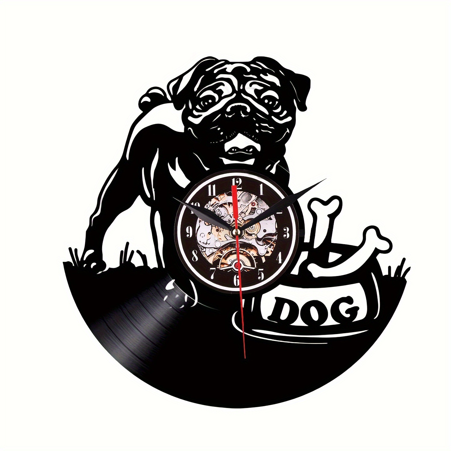 Vinilo creativo vintage arte decorativo lindo gato Reloj de pared moda dormitorio decoración hogar Reloj de pared