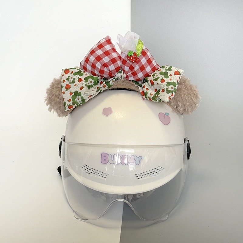 Auto Parts and Accessories – Motuoche equestrian helmet decoration - shelliemay-strawberry-bow-helmet-not-included