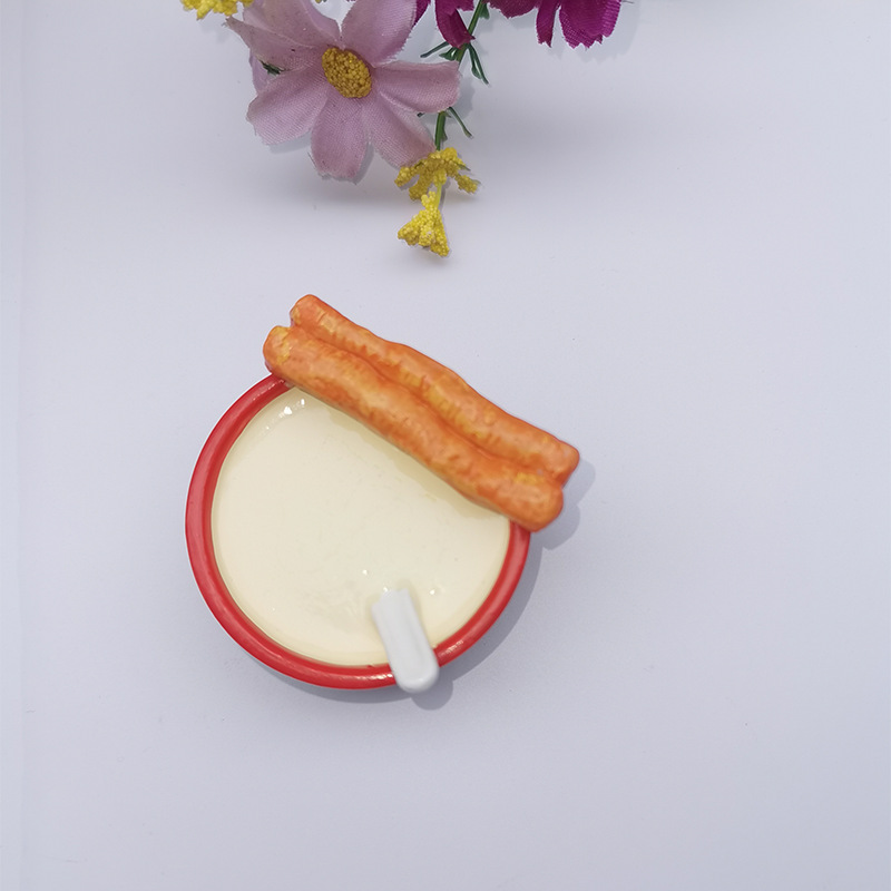 빨간 그릇 콩 우유 Youtiao