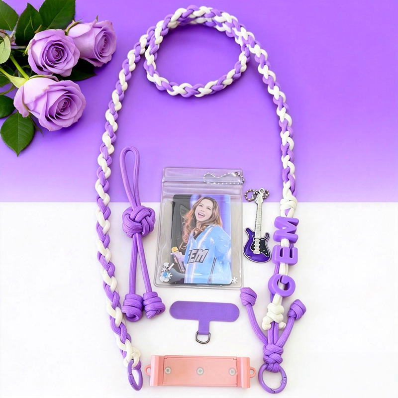 Deng Ziqi Fan Support Woven Phone Lanyard Crossbody Strap Anti-Lost Phone Chain Keychain Concert Merchandise