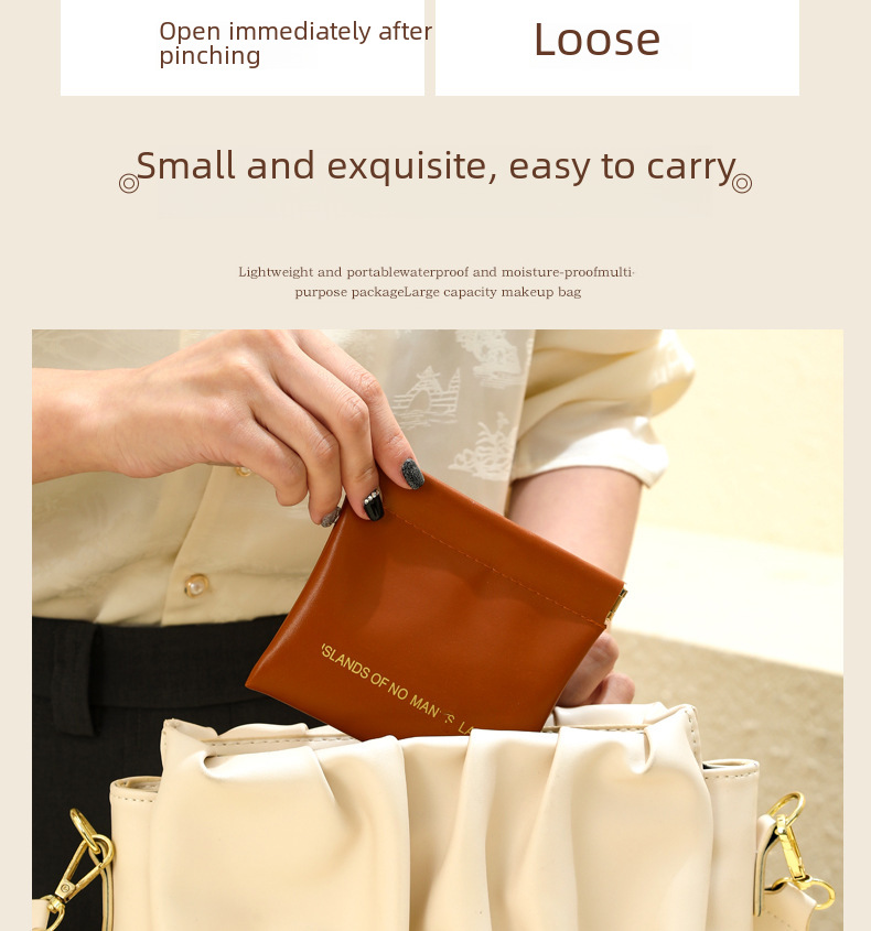 Nouveau sac de rangement en PU pour éclats d'obus, mini porte-monnaie pour femme, portefeuille pour femme, sac à cartes, sac de grande qualité, sac à cosmétiques_voghion.com