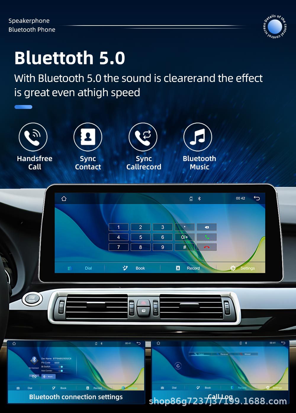 Suitable for Bmw Gt F07 12.3inch Car Navigation Central Control Android Car System Mobile Phone Interconnection Gps Navigator