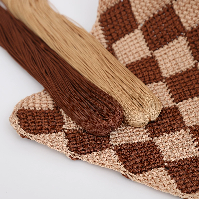 Модернизированная версия полой нити, яркая шелковая нить, нить для сумок с крючком, китайский узел, шерстяная нейлоновая нить ручной вязки, производитель оптом