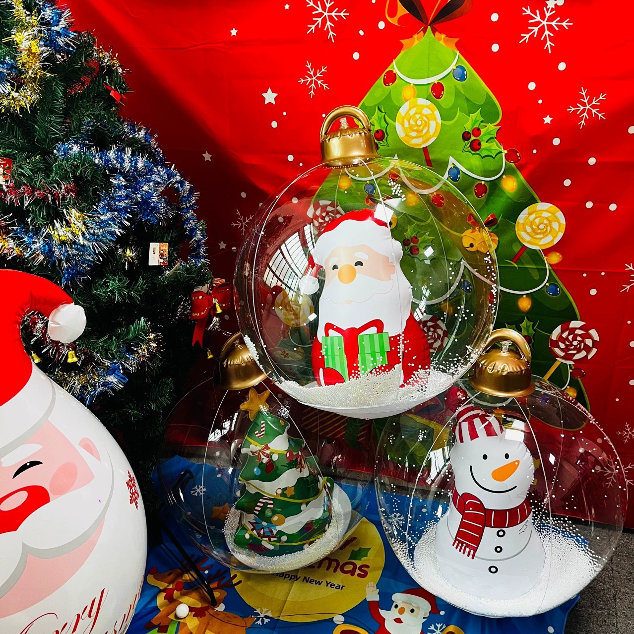 2014 новый продукт ПВХ надувной Рождественская елка мяч Санта Клаус мяч Рождество Снеговик мяч украшения праздничный подарок