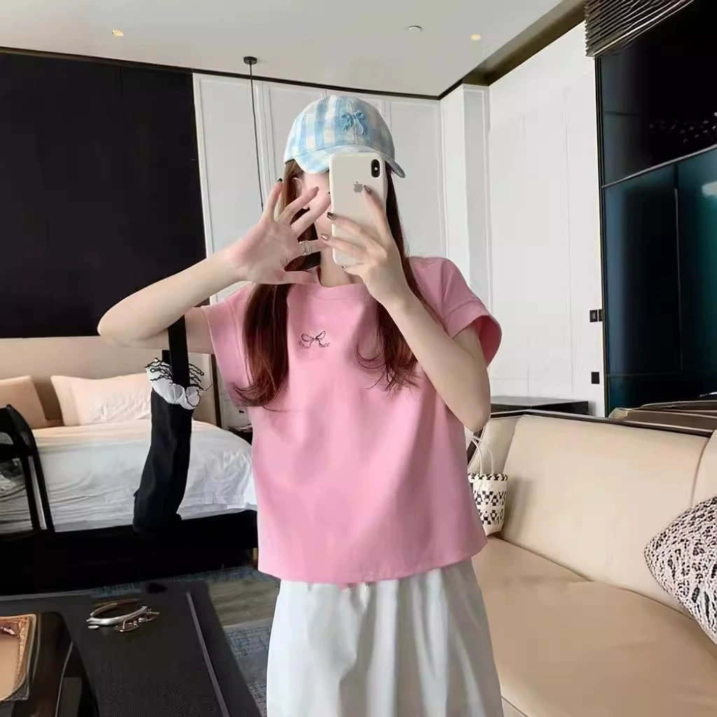 Jimo спот ADER с принтом без рукавов футболка женская приливная летняя новая свободная тонкая рубашка с короткими рукавами