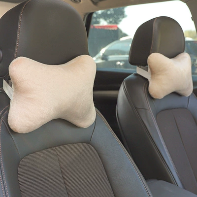 Lumbar Support, Car Cushion, Pillow | Headrest - beige-headrest-1-pair