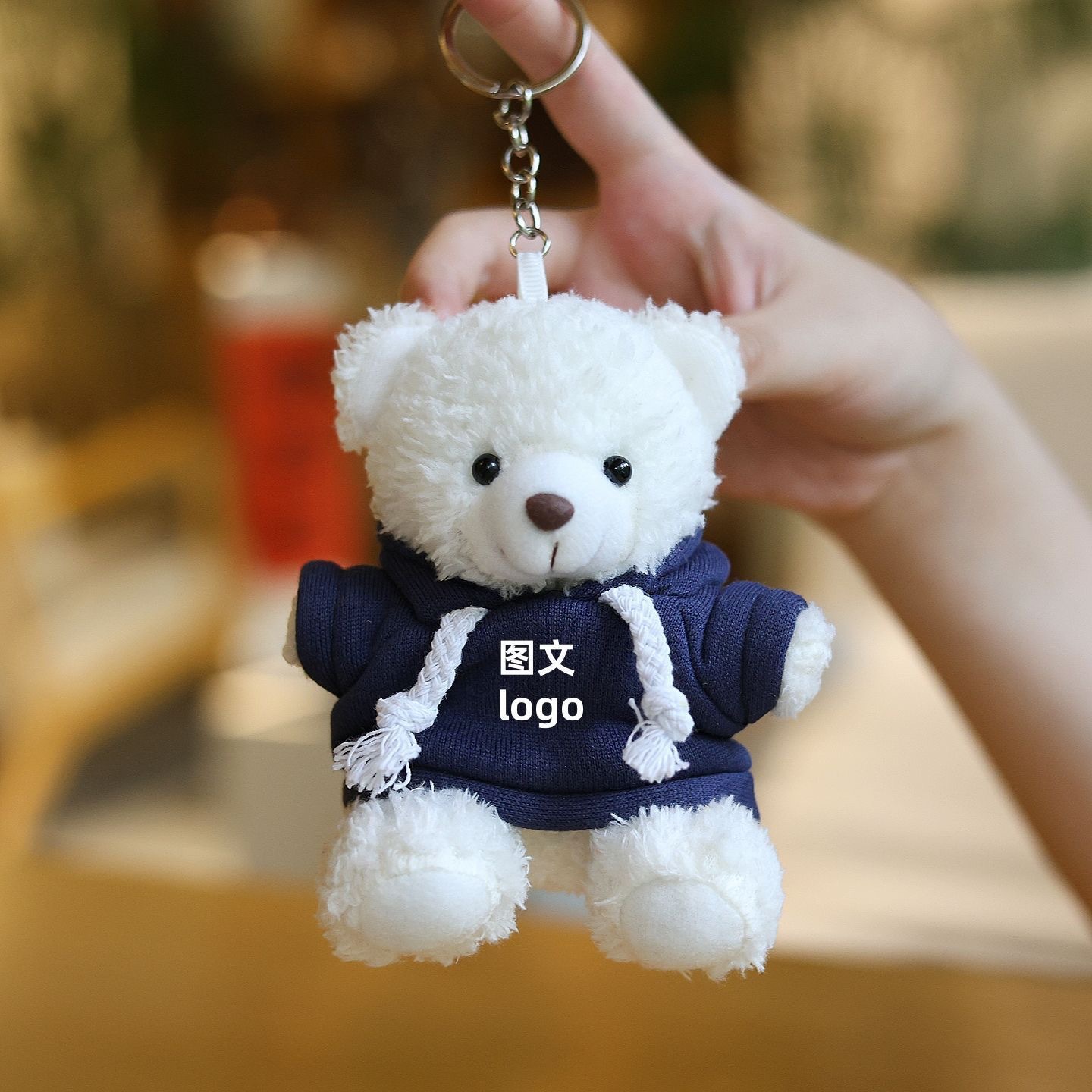 Suéter osos muñecos bolsos colgantes bolsos llaveros muñecas juguetes de peluche regalos de actividad logotipo imprimible
