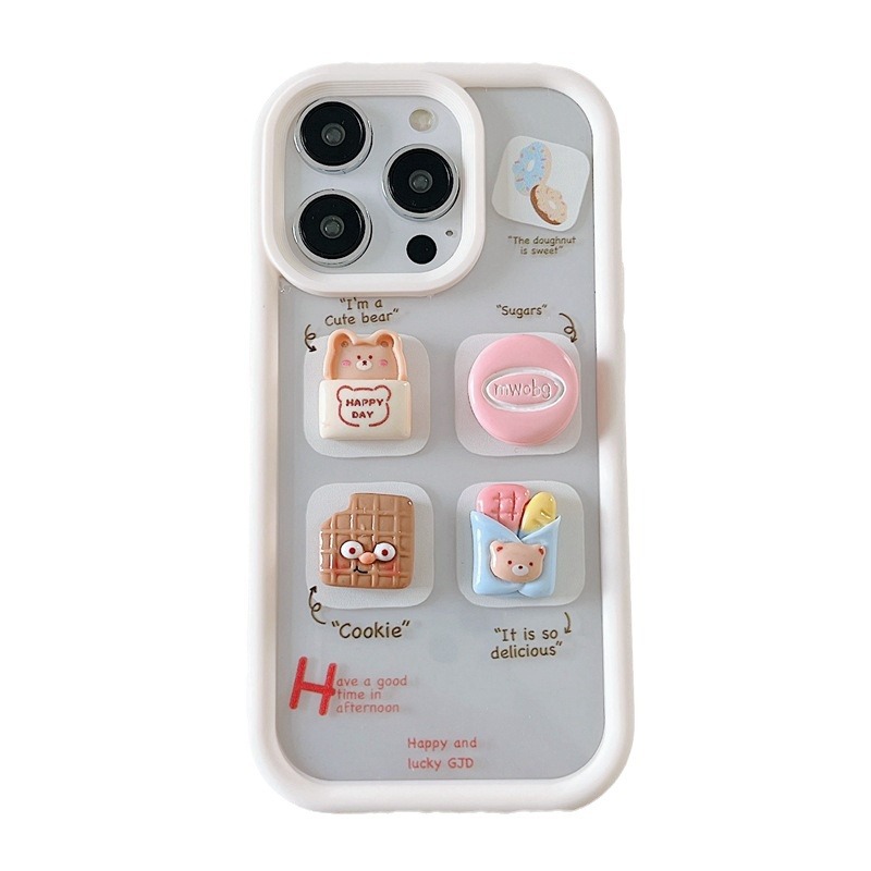 3D cartoon pink piglet suitable for iPhone 14 promax Apple 15 phone case transparent 13 premium 12_voghion.com