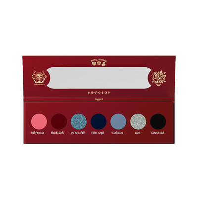 新品上市haggard黑烬撒旦之女多色烟熏眼影盘闪钻哥特暗黑眼影