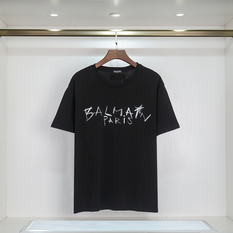 Balmain BALMAIN printed crew neck short sleeve T-shirt Amazon women's top T Balmain BALMAIN printed crew neck short sleeve T-shirt Amazon women's top T