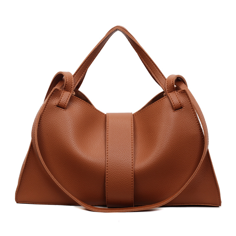 Bolso de mano retro bolso de mujer 2025 nuevo bolso de mano simple de gran capacidad, bolso de hombro de brazo de moda