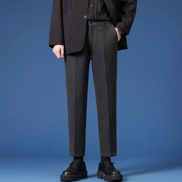 Deep gray trousers
