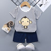 Children's summer sleeves, set, T-shirt for boys, clothing, children's clothing, Korean style