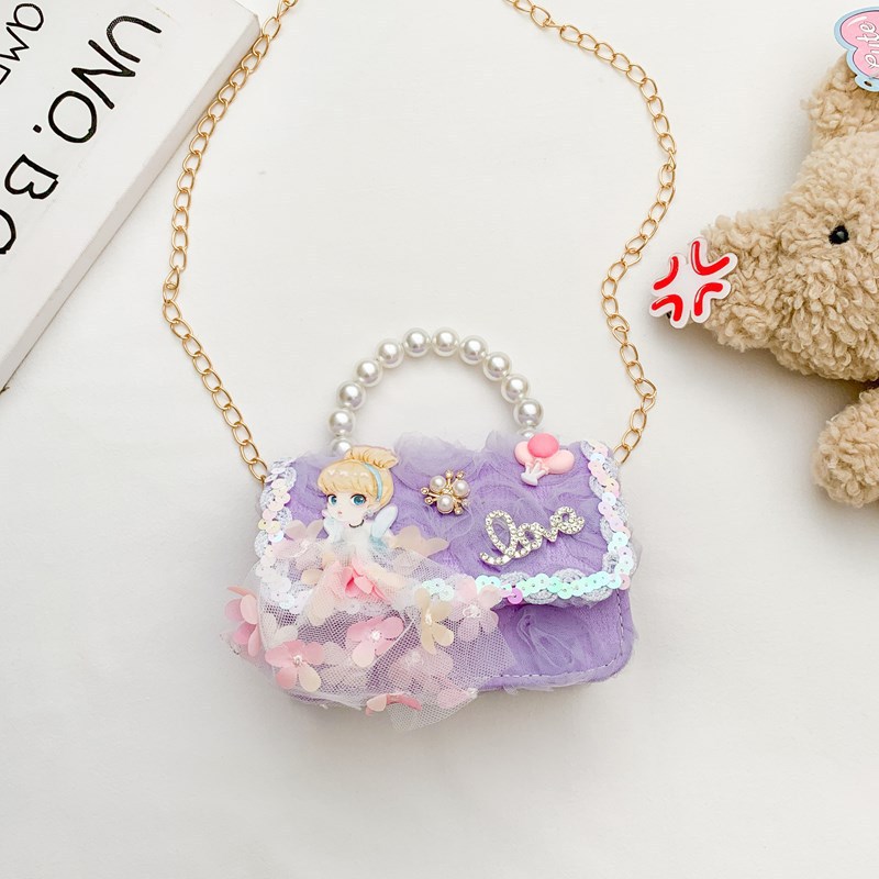 Nuevo bolso de chicas moda lindo caricatura peluche niños un hombro princesa mochila bolso en línea niña pequeña bolsa