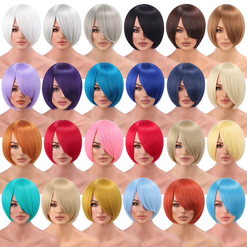 Foreign trade European and American animation cosplay wig high temperature silk thickened version universal face msn cos wig wholesale Foreign trade European and American animation cosplay wig high temperature silk thickened version universal face msn cos wig wholesale