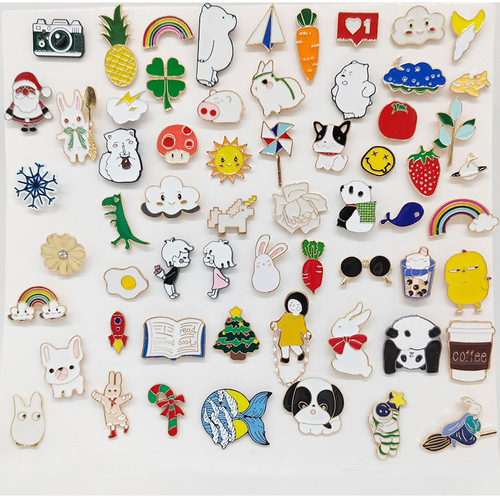 Cute Japanese-style brooch pin accessory, personalized badge pin, clothing accessory, cartoon neckline pin