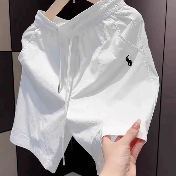 2025 новые летние мужские повседневные шорты свободные прямые спортивные быстросохнущие пляжные брюки американские универсальные пятикарманные шорты