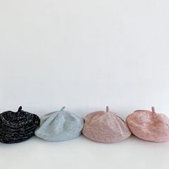 ins2023 new autumn and winter new mixed color beret hats for boys and girls, infants and young children 3 months to 3 years old, available in multiple colors