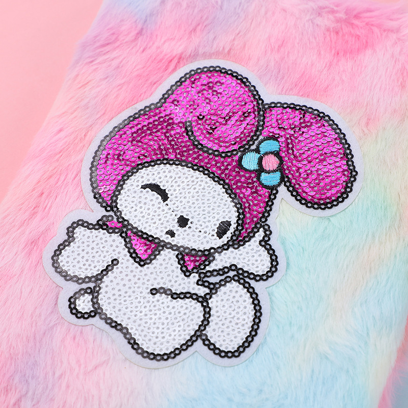 Cariño conejo cuaderno de peluche chicas dibujos animados diarios de peluche creativos sequillas libro mayorista