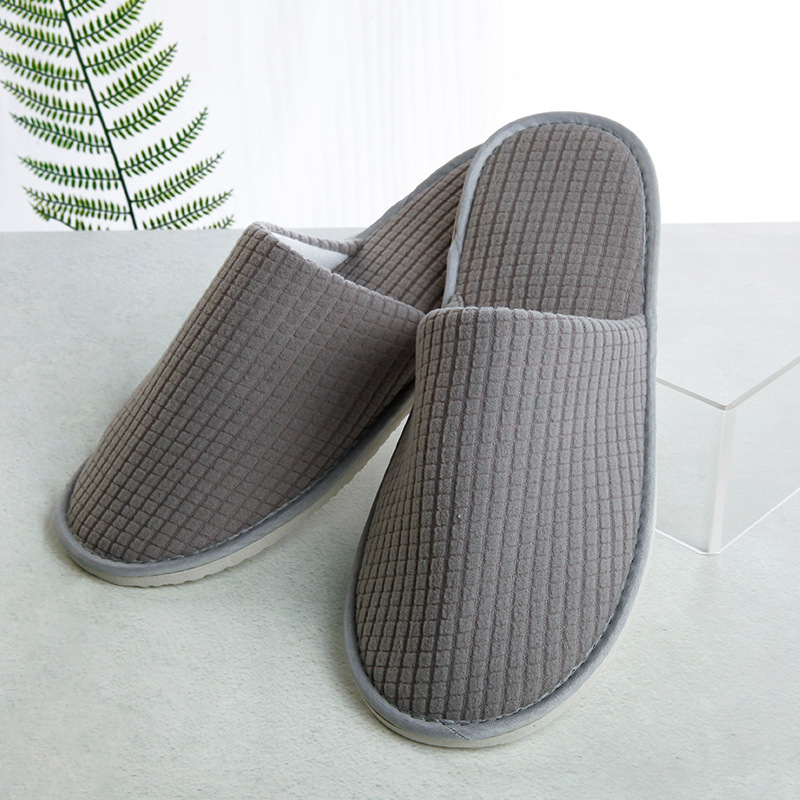【No. 035】Washed polar fleece slippers (grey)
