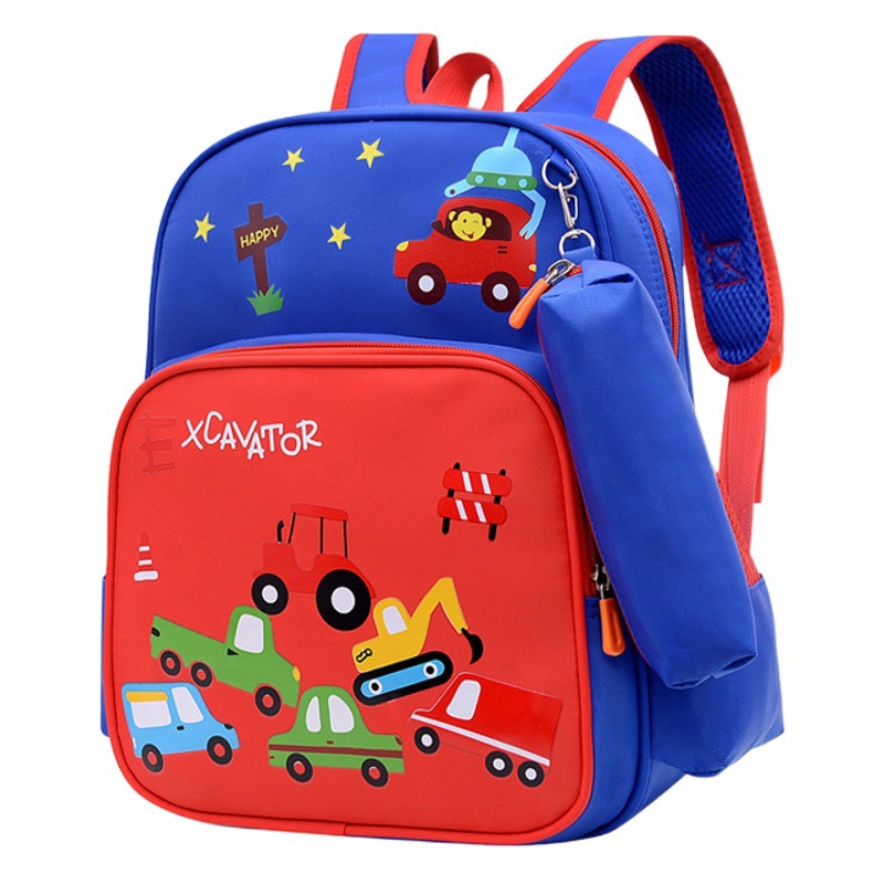 Fabricantes transfronterizos al por mayor patrón de dibujos animados jardín de infantes mochila de niños de gran capacidad mochila de automóviles estudiantes