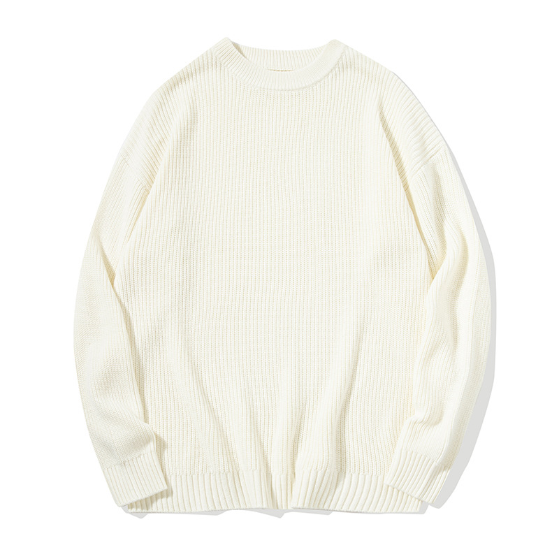 Men's Clothing Autumn and winter thick loose youth spot cotton round neck men's clothing loose casual knit sweater men_voghion.com