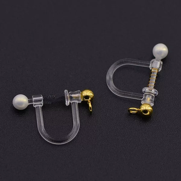 Ear-free Painless Earrings DIY Earrings Accessories with Hanging Ring Hanging Earrings Spring Resin Ear Clip