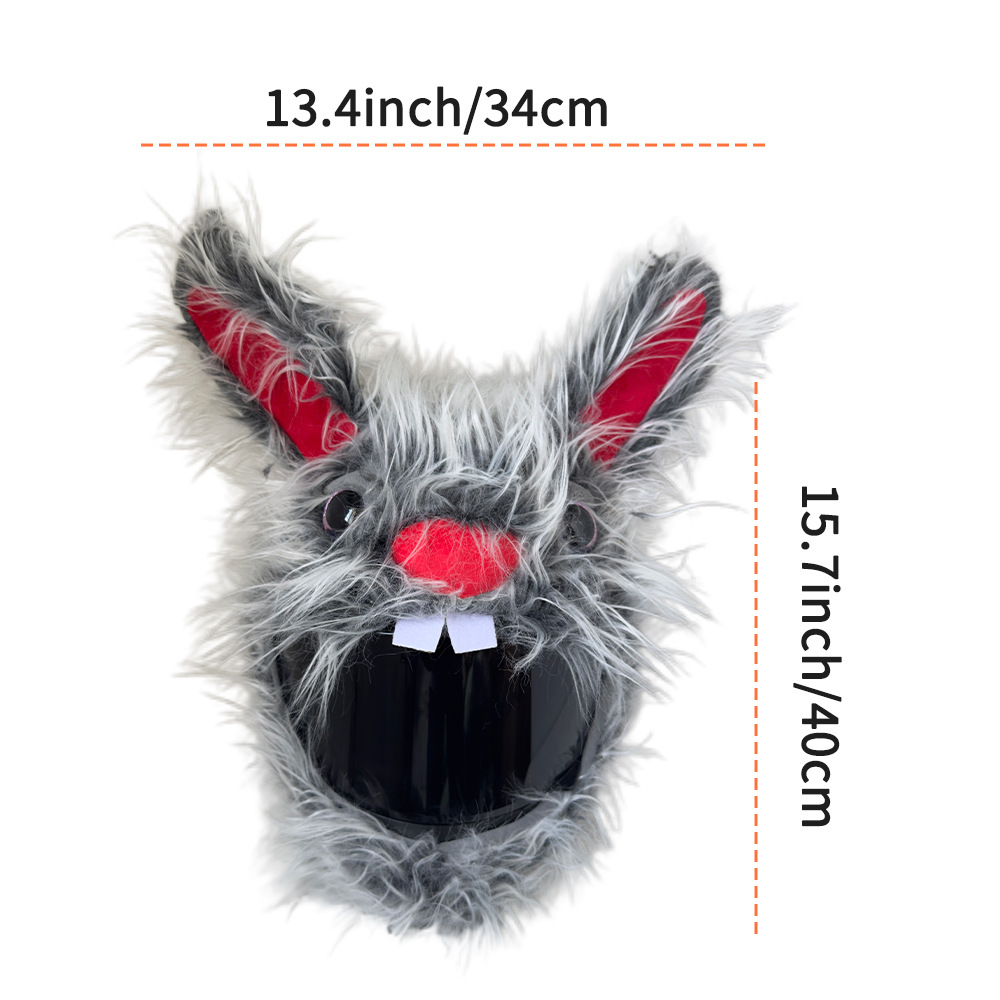 New Style Helmet Case Cute Cartoon Scratch-resistant Plush Headgear Full Helmet Expiece Helmet Warm Motorcycle Helmet Case No Helmet