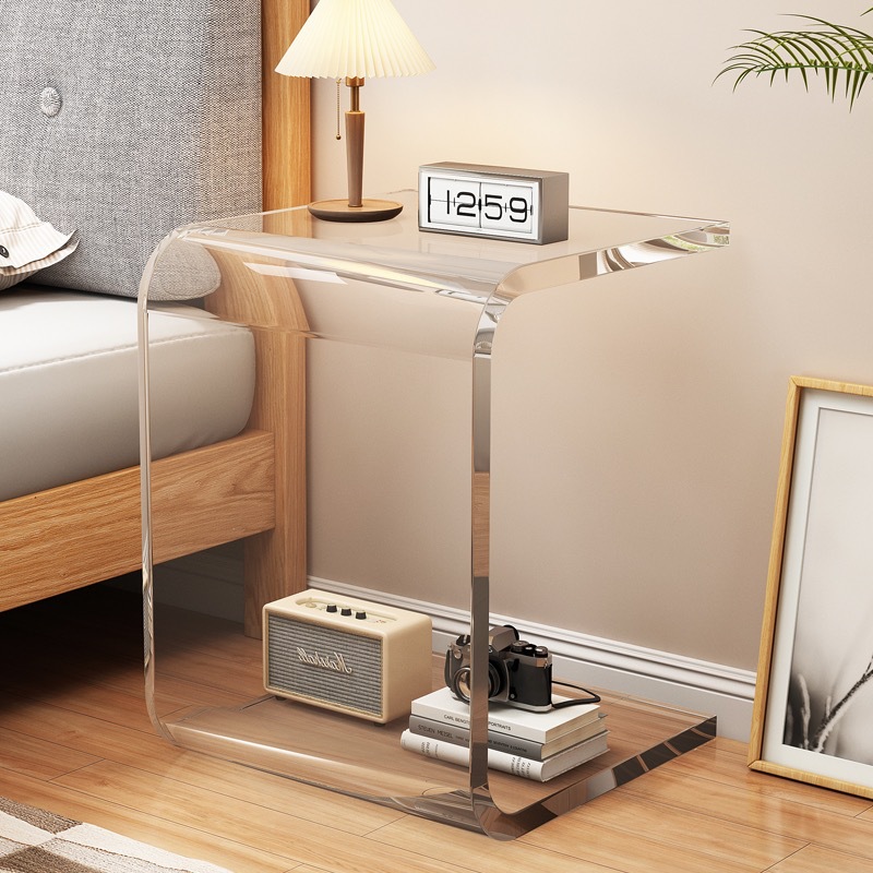 Simple and Luxurious Acrylic Modern Minimalist Bedside Table Replaces Creative Transparent Home Bedroom Design Bedside Table