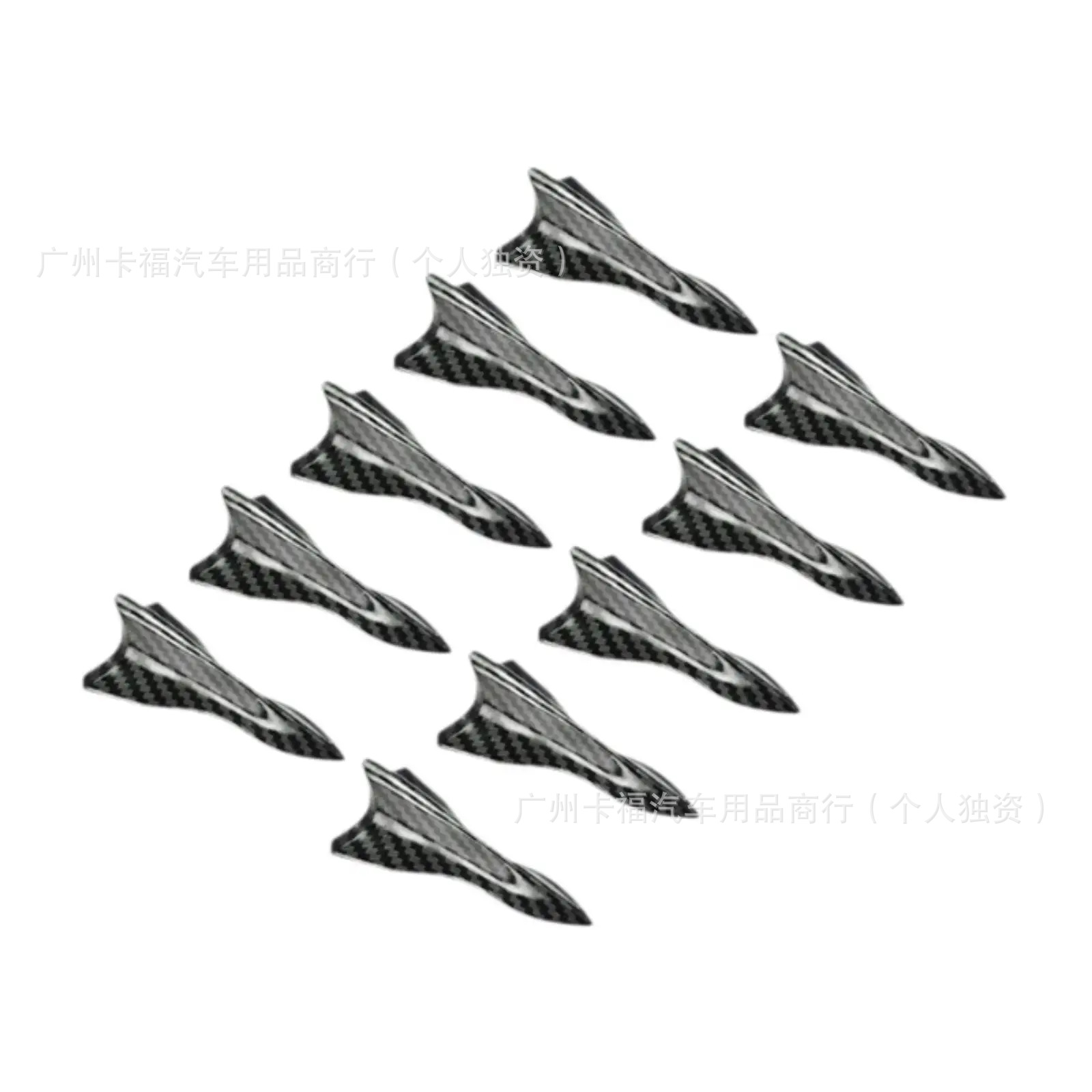 Car Accessories Roof Spoiler Black Shark Fin Universal Pointed Carbon Fiber Bumper Car Roof Modification Parts