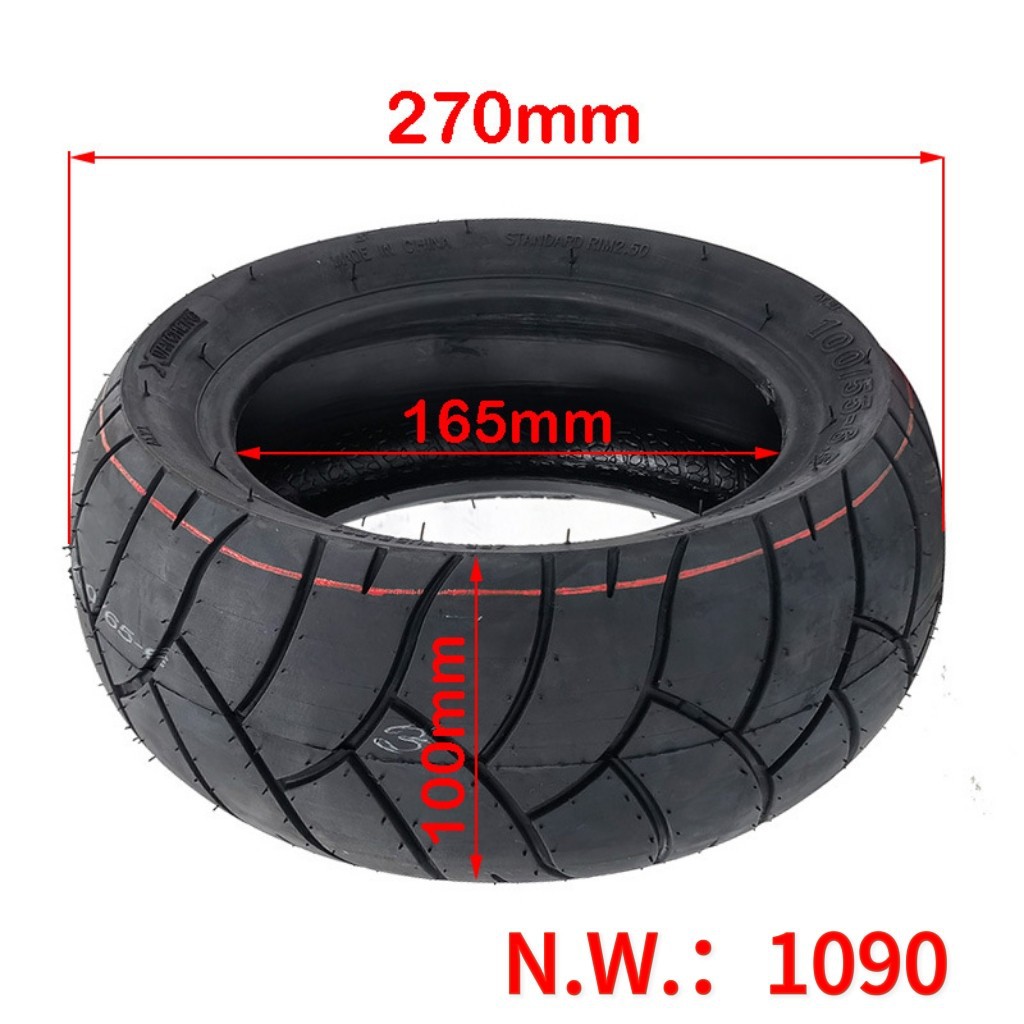 11 inch electric scooter 100/55-6.5 vacuum tire modification upgrade thickened wide explosion-proof tire