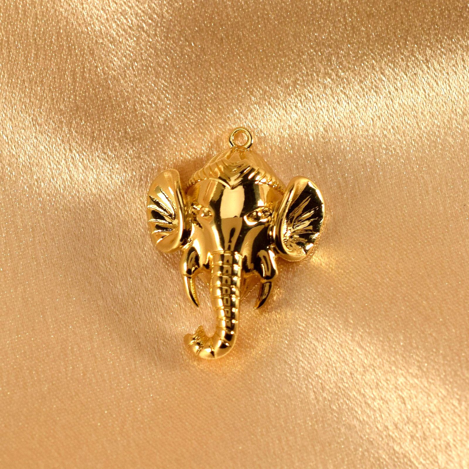 Polished Finish 1 Piece Copper Tortoise Elephant Polished Pendant
