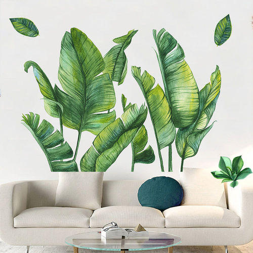 A variety of green plant wall stickers, car stickers, decorative stickers, self-adhesive 3D three-dimensional wall wallpaper, living room bedroom background wall renovation
