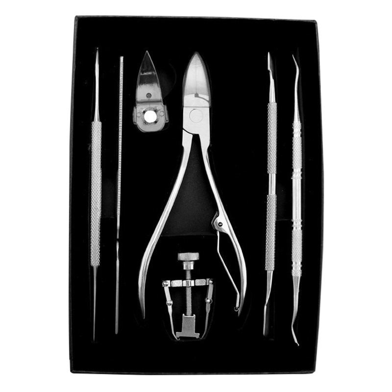 Alicates de ranura de uñas de acero inoxidable cortaúñas traje gris rollo grueso clavo incrustado alicates de Nariz de águila recorte de Punta alicates de piel muerta removedor de uñas