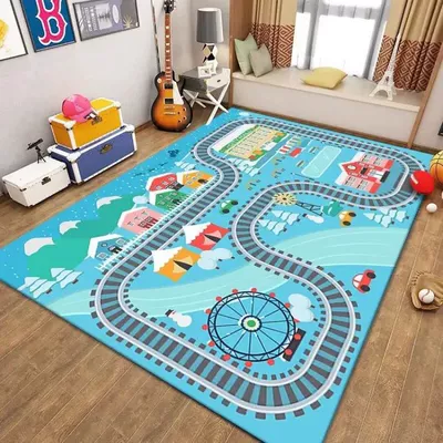 Track Parking Lot Floor Mat, Avtomobil döşəmə paspasları - light-blue-18-80x-120cm
