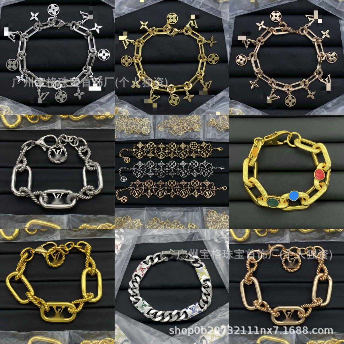 Donkey Family V Letter Bracelet European and American Cross-Border Women's Light Luxury Niche Style High-End Personality Versatile Design Jewelry