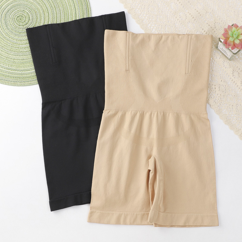High-Waisted Plus-Size Single-Layer Women's Anti-Exposure Butt-Lifting Slimming Tummy Control Shapewear Shorts Non-Curling Safety Shorts