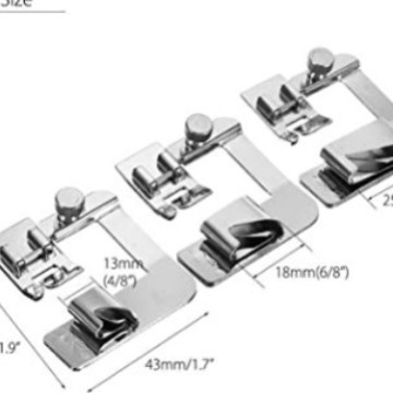 6290包边宽卷边压脚4/8 6/8  8/8 家用电动缝纫机压脚3个一套