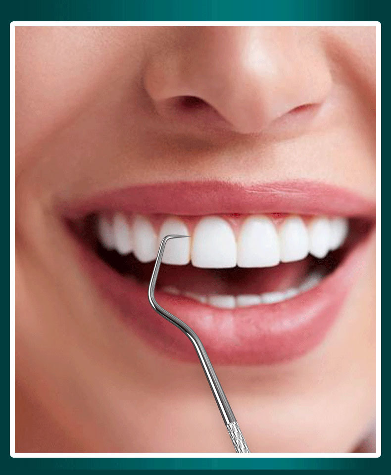 304 stainless steel tooth cleaning tool non-metal toothpick crochet stick portable oral dental cleaning tool set