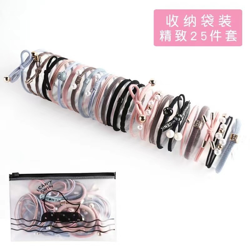Diadema femenino neto rojo ins traje corbata cuerda de pelo simple temperamento chica banda de goma niños banda pelo Corea del Sur Accesorios